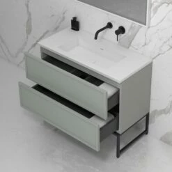 Piana Vanity Unit With Stone Basin (Matte Grey 1000mm) -LUSSO STONE Sales piana vanity unit with stone basin matte grey 1000mm p5046 27711 image