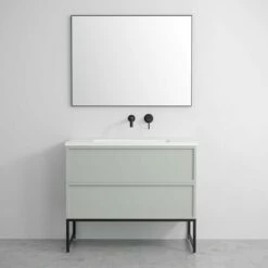 Piana Vanity Unit With Stone Basin (Matte Grey 1000mm) -LUSSO STONE Sales piana vanity unit with stone basin matte grey 1000mm p5046 27713 image