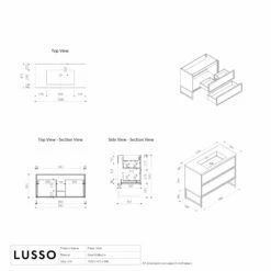 Piana Vanity Unit With Stone Basin (Matte Grey 1000mm) -LUSSO STONE Sales piana vanity unit with stone basin matte grey 1000mm p5046 36088 zoom