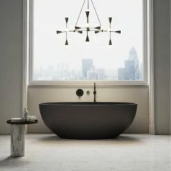Picasso Charcoal Freestanding Stone Bath 1650mm