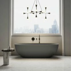 Picasso Pebble Grey Freestanding Stone Bath 1780mm