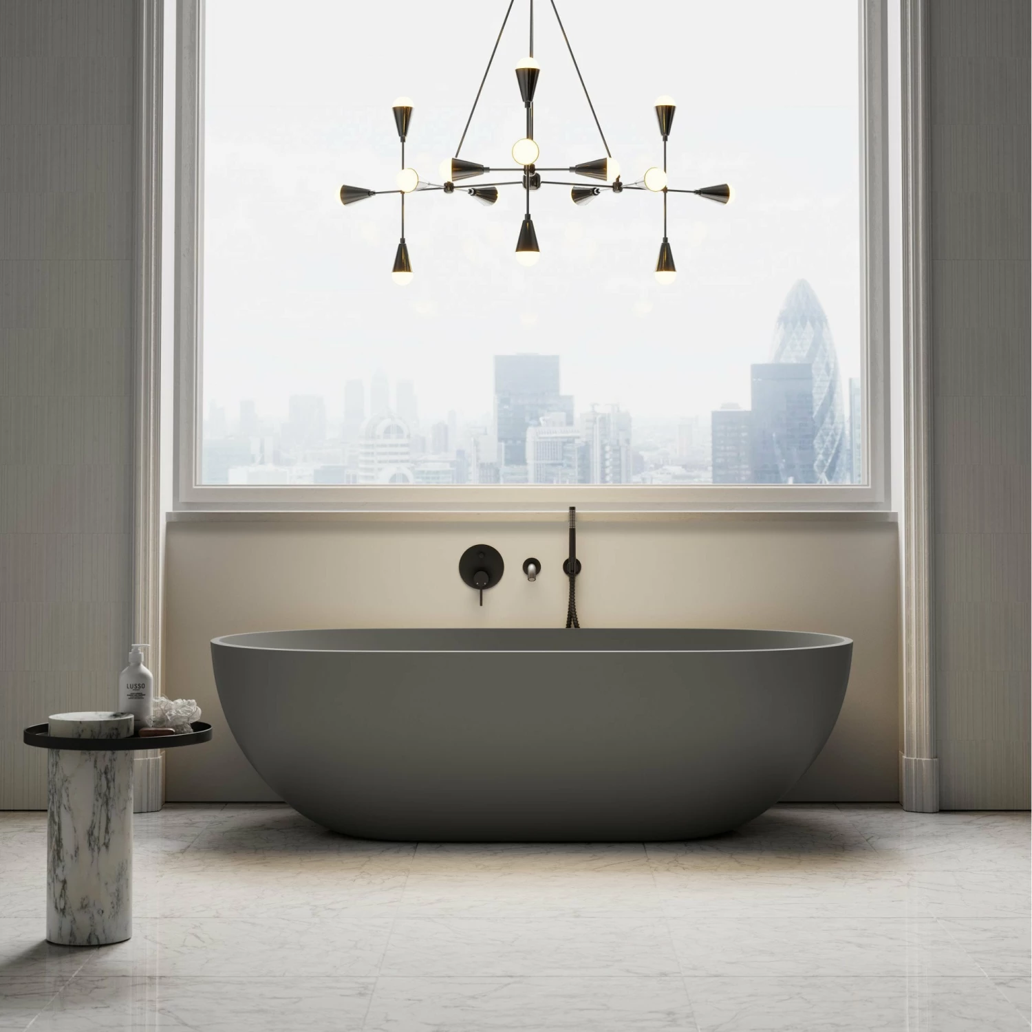 Picasso Pebble Grey Freestanding Stone Bath 1780mm 3 Picasso Pebble Grey Freestanding Stone Bath 1780mm