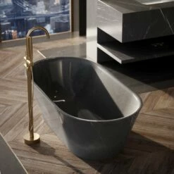 Pietra Grey Marble Muse Freestanding Stone Bath 1700mm -LUSSO STONE Sales pietra grey marble muse freestanding stone bath 1700mm p2438 17769 zoom