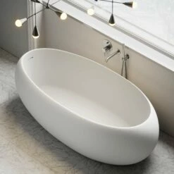 LUSSO STONE Sales -LUSSO STONE Sales pod freestanding stone bath 1800mm p468 17463 zoom