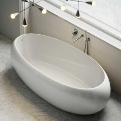 Pod Freestanding Stone Bath 1800mm -LUSSO STONE Sales pod freestanding stone bath 1800mm p468 17465 zoom