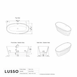 Polini Freestanding Stone Bath 1600mm -LUSSO STONE Sales polini freestanding stone bath 1600mm p614 41633 zoom