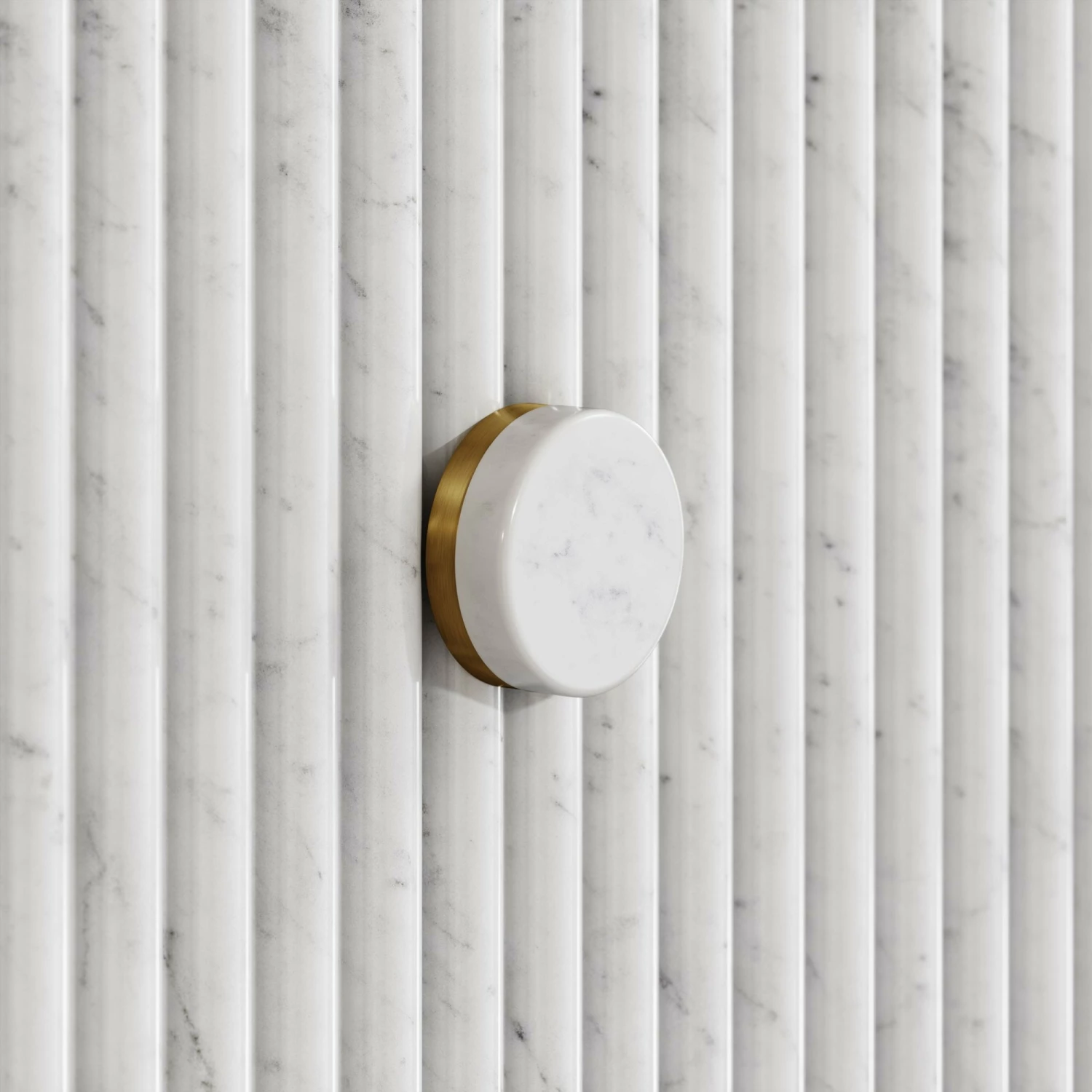 Porto Shower System (Brushed Gold & Carrara Marble) 4 Porto Shower System (Brushed Gold & Carrara Marble) - Image 2