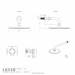 Porto Shower System (Brushed Gold & Crema Marfil Marble) -LUSSO STONE Sales porto shower system brushed gold crema marfil marble p3608 22513 zoom