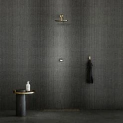 Porto Shower System (Brushed Gold & Panda Marble)