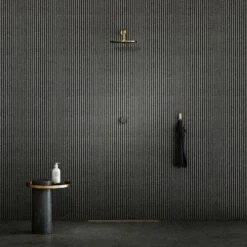 Porto Shower System (Brushed Gold & Pietra Grey Marble)