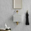 Porto Wall Mounted Basin Mixer Tap (Brushed Gold & Carrara Marble)