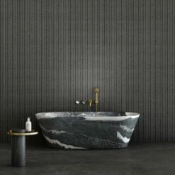 Porto Wall Mounted Bath Filler (Brushed Gold & Panda Marble) -LUSSO STONE Sales porto wall mounted bath filler brushed gold panda marble p5681 34534 zoom