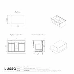 Salvator Porcelanosa Carrara Bathroom Vanity Unit 750mm -LUSSO STONE Sales salvator porcelanosa carrara bathroom vanity unit 750mm p4941 36342 zoom