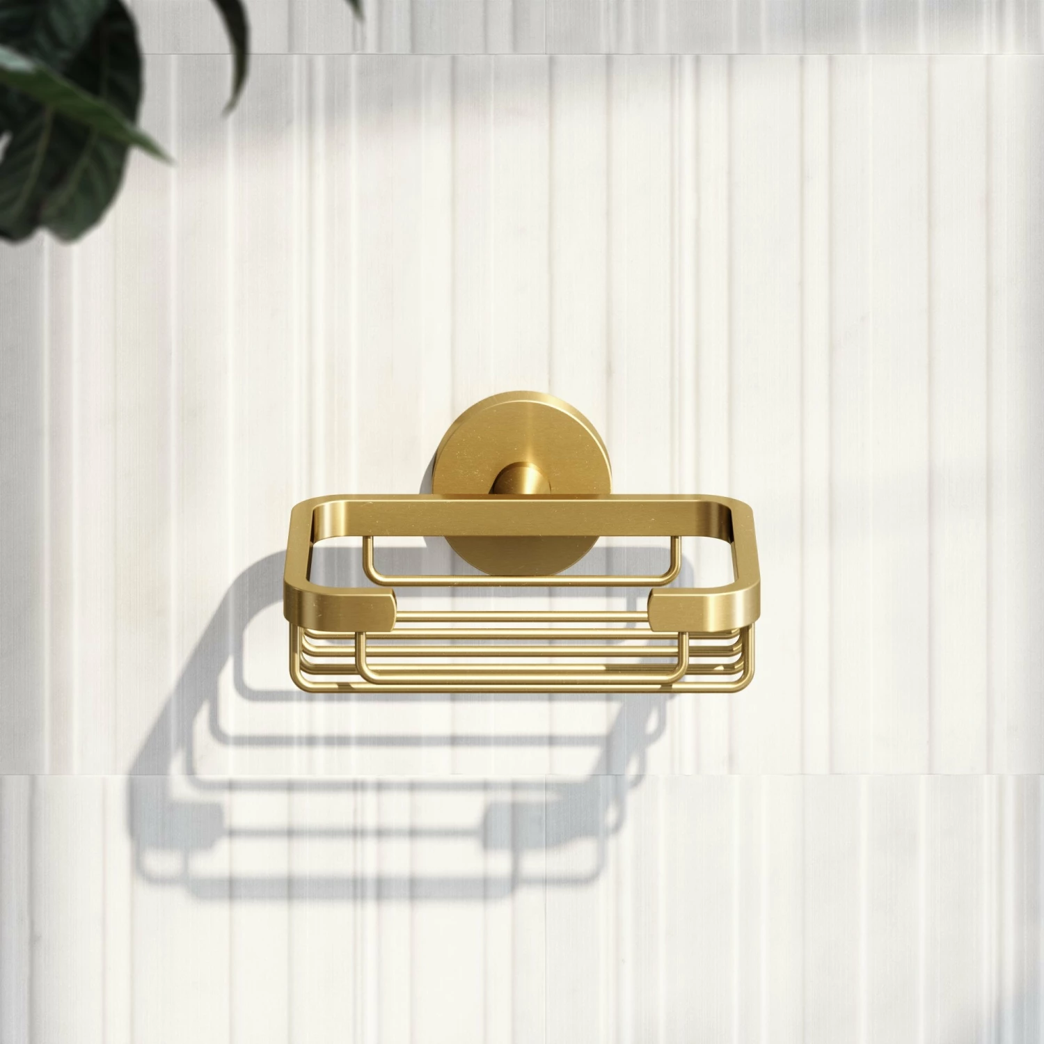 Small Shower Basket Brushed Gold 3 Small Shower Basket Brushed Gold