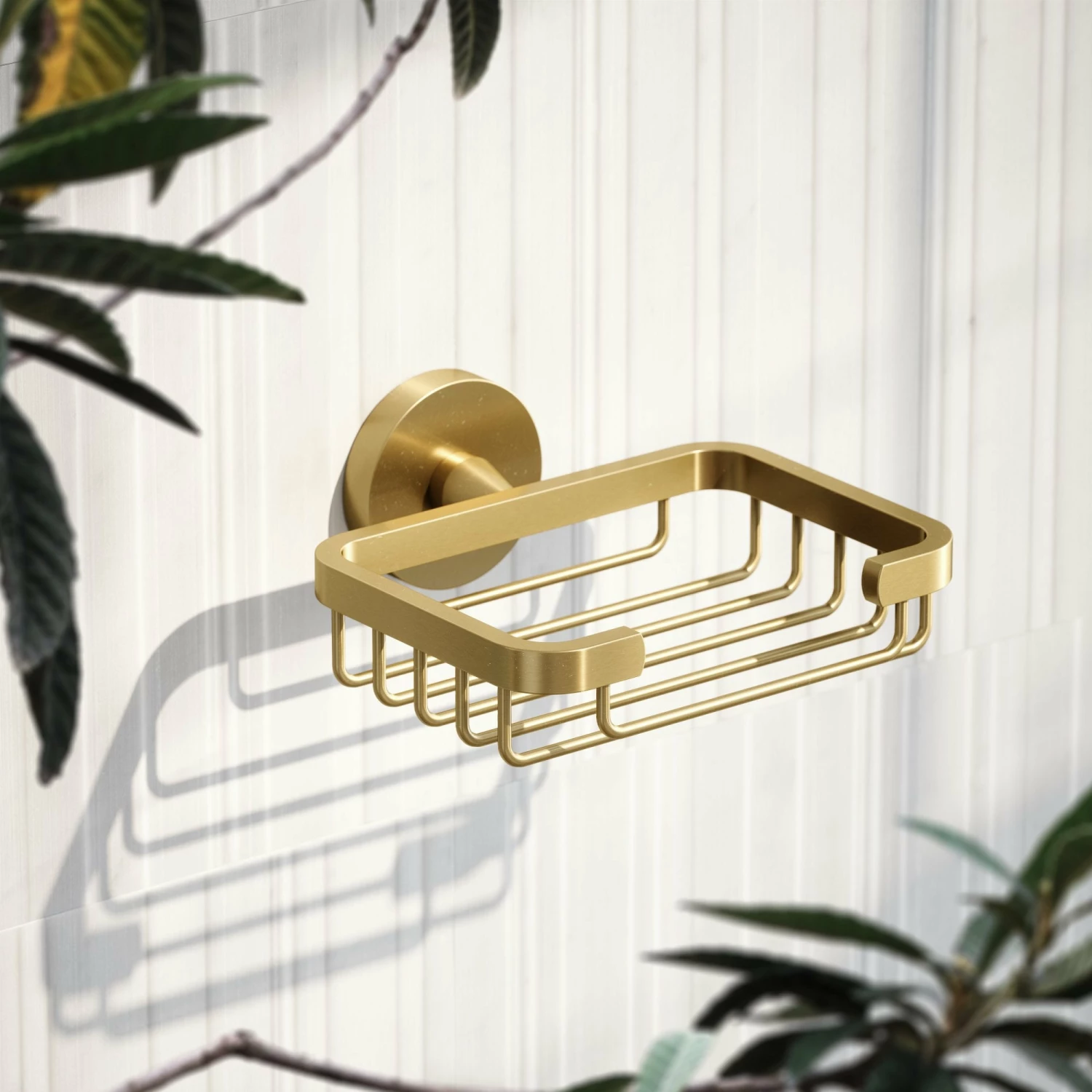 Small Shower Basket Brushed Gold 5 Small Shower Basket Brushed Gold - Image 3