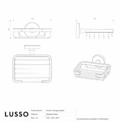 Small Shower Basket Brushed Stainless -LUSSO STONE Sales small shower basket brushed stainless p5992 38699 zoom