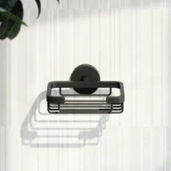 Small Shower Basket Matte Black