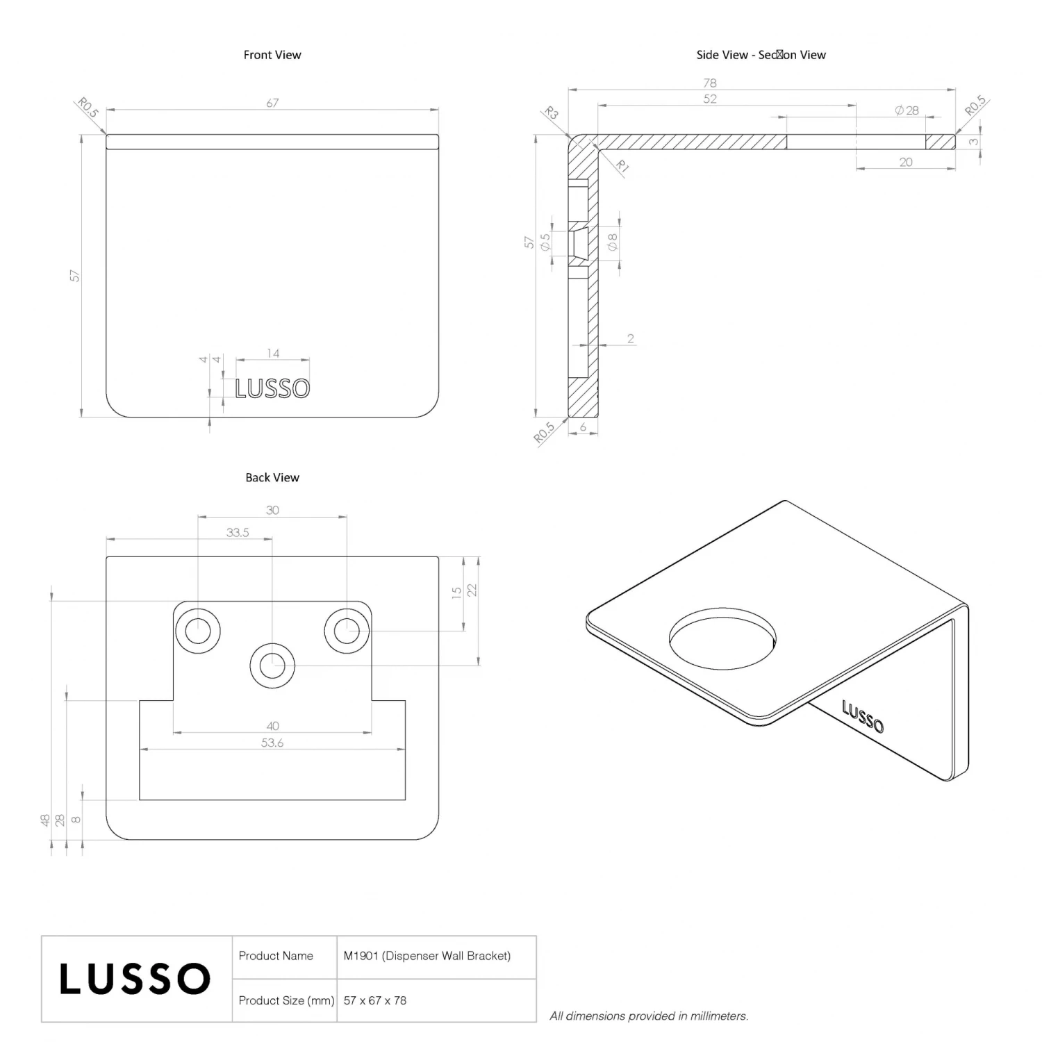 Soap Dispenser Wall Bracket Brushed Stainless 6 Soap Dispenser Wall Bracket Brushed Stainless - Image 4