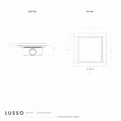 Square Matte Black Tileable Wet Room Waste Kit 7 Square Matte Black Tileable Wet Room Waste Kit -LUSSO STONE Sales square matte black tileable wet room waste kit p4733 26418 zoom