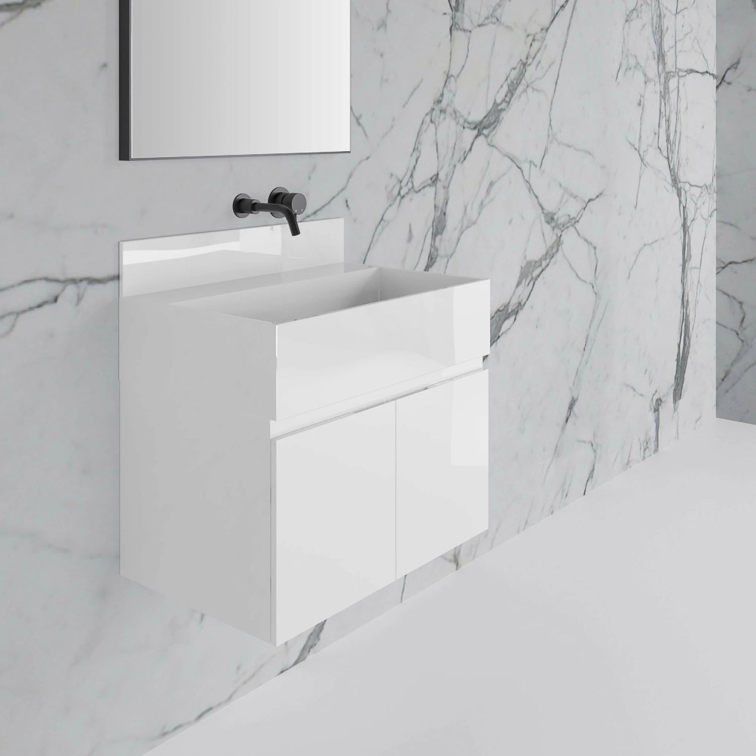 Stone Resin Upstand Splashback Polished 1000mm 3 Stone Resin Upstand Splashback Polished 1000mm