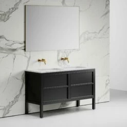 Stratford Bathroom Vanity Unit Black With Carrara Marble 1400mm 13 Stratford Bathroom Vanity Unit Black With Carrara Marble 1400mm -LUSSO STONE Sales stratford bathroom vanity unit black with carrara marble 1400mm p2222 12871 zoom