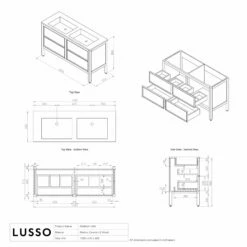 Stratford Bathroom Vanity Unit Black With Carrara Marble 1400mm 15 Stratford Bathroom Vanity Unit Black With Carrara Marble 1400mm -LUSSO STONE Sales stratford bathroom vanity unit black with carrara marble 1400mm p2222 35965 zoom