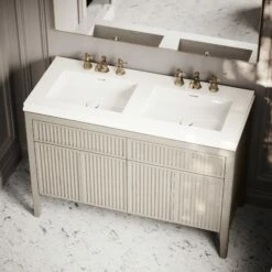 Tiffany Velvet Beige Wood Grain Double Vanity Unit 1200mm -LUSSO STONE Sales tiffany velvet beige wood grain double vanity unit 1200mm p7136 45442 zoom