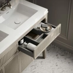 Tiffany Velvet Beige Wood Grain Double Vanity Unit 1200mm -LUSSO STONE Sales tiffany velvet beige wood grain double vanity unit 1200mm p7136 45446 zoom