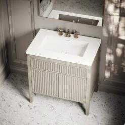 Tiffany Velvet Beige Wood Grain Vanity Unit 800mm -LUSSO STONE Sales tiffany velvet beige wood grain vanity unit 800mm p6607 43830 zoom