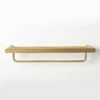 Towel Shelf With Rail Brushed Gold 600mm