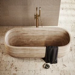 Travertine Designo Freestanding Bath 1700mm -LUSSO STONE Sales travertine designo freestanding bath 1700mm p7401 46139 zoom