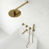 Urban Brushed Gold 3-Way Thermostatic Shower With Handheld Shower & Bath Spout -LUSSO STONE Sales urban brushed gold 3 way thermostatic shower with handheld shower bath spout p6153 37888 zoom