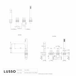 Urban Brushed Gold Deck Mounted Bath Shower Mixer Tap -LUSSO STONE Sales urban brushed gold deck mounted bath shower mixer tap p6146 37258 zoom