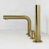 Urban Brushed Gold Deck Mounted Bath Shower Mixer Tap