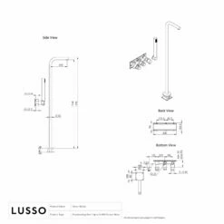 Urban Brushed Gold Floorstanding Bath Shower Mixer Tap -LUSSO STONE Sales urban brushed gold floorstanding bath shower mixer tap p6151 37269 zoom