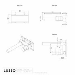 Urban Brushed Gold Wall Mounted Bath Mixer Tap -LUSSO STONE Sales urban brushed gold wall mounted bath mixer tap p6147 37259 zoom