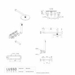 Urban Gunmetal 3 Way Thermostatic Shower With Handheld Shower & Bath Spout -LUSSO STONE Sales urban gunmetal 3 way thermostatic shower with handheld shower bath spout p1616 12796 zoom