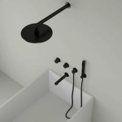 Urban Gunmetal 3 Way Thermostatic Shower With Handheld Shower & Bath Spout -LUSSO STONE Sales urban gunmetal 3 way thermostatic shower with handheld shower bath spout p1616 16707 zoom