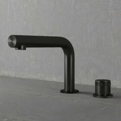 Urban Gunmetal Deck Mounted Bath Mixer Tap