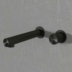 Urban Gunmetal Wall Mounted Basin Mixer Tap