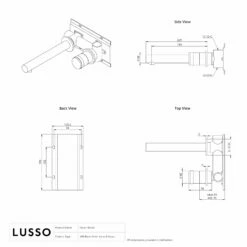 Urban Gunmetal Wall Mounted Basin Mixer Tap -LUSSO STONE Sales urban gunmetal wall mounted basin mixer tap p1609 35731 zoom