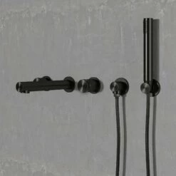 Urban Gunmetal Wall Mounted Bath Mixer Shower Tap