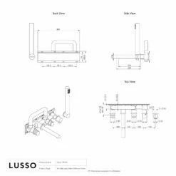 Urban Gunmetal Wall Mounted Bath Mixer Shower Tap -LUSSO STONE Sales urban gunmetal wall mounted bath mixer shower tap p1613 35787 zoom