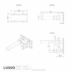 Urban Gunmetal Wall Mounted Bath Mixer Tap -LUSSO STONE Sales urban gunmetal wall mounted bath mixer tap p1612 35788 zoom