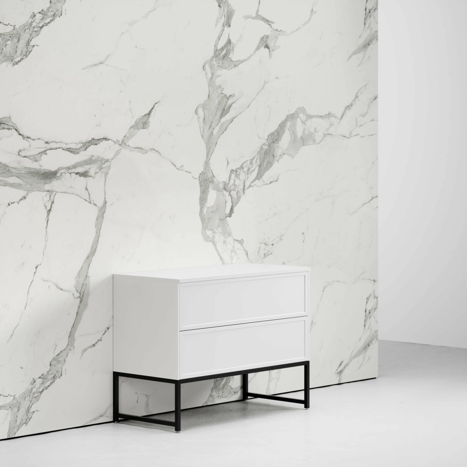 Vanita Freestanding Bathroom Vanity Matte White 1000mm 4 Vanita Freestanding Bathroom Vanity Matte White 1000mm - Image 2