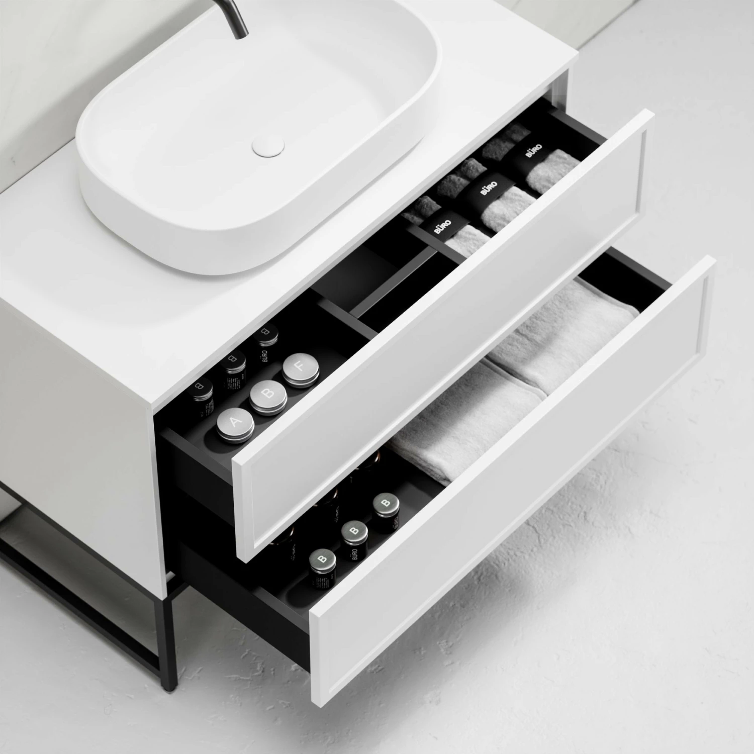 Vanita Freestanding Bathroom Vanity Matte White 1000mm 7 Vanita Freestanding Bathroom Vanity Matte White 1000mm - Image 5