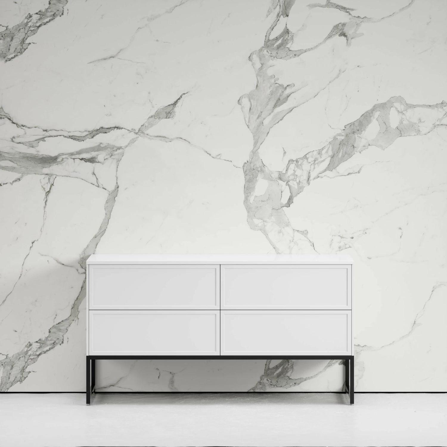 Vanita Freestanding Bathroom Vanity Matte White 1400mm 3 Vanita Freestanding Bathroom Vanity Matte White 1400mm