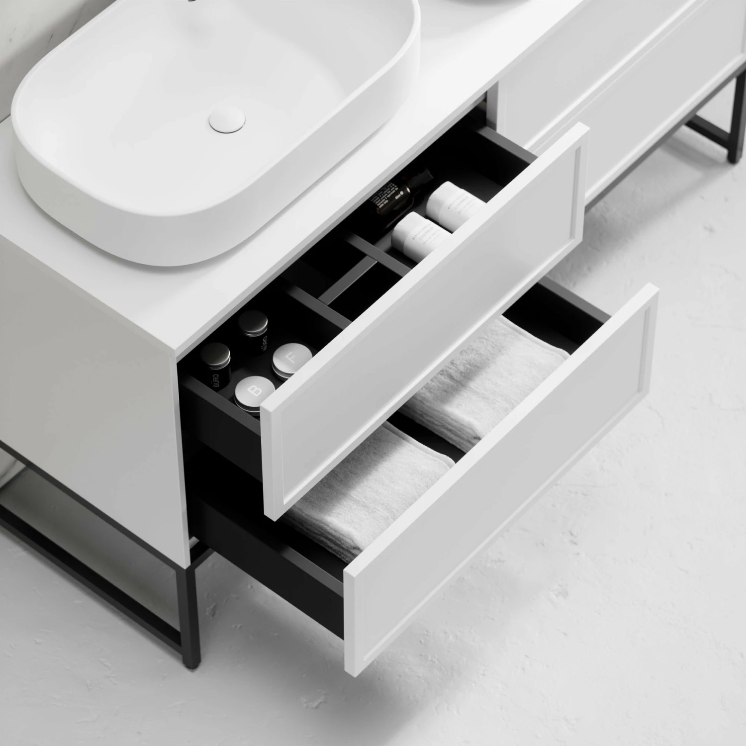 Vanita Freestanding Bathroom Vanity Matte White 1400mm 7 Vanita Freestanding Bathroom Vanity Matte White 1400mm - Image 5