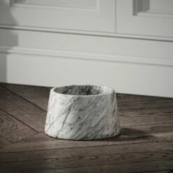Vasoni Carrara Marble Dog Bowl -LUSSO STONE Sales vasoni carrara marble dog bowl p5306 34590 zoom