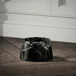 Vasoni Nero Marquina Marble Dog Bowl -LUSSO STONE Sales vasoni nero marquina marble dog bowl p5308 34596 zoom